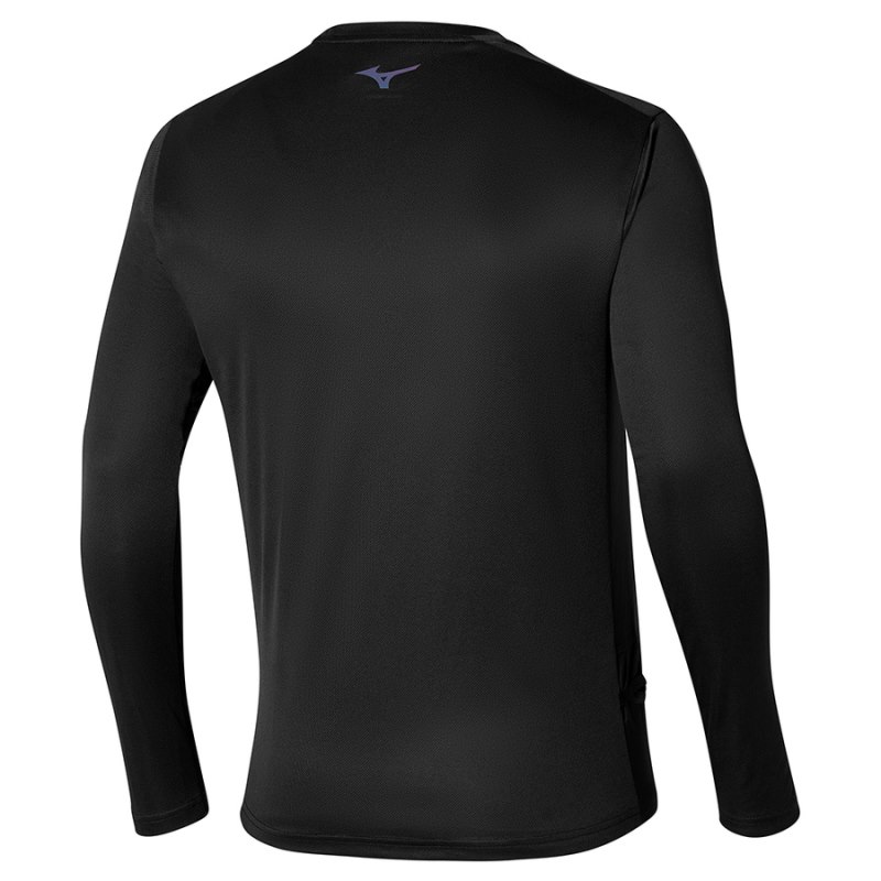 Mizuno Two Loops 8 Tee Zwart | VLMF9055