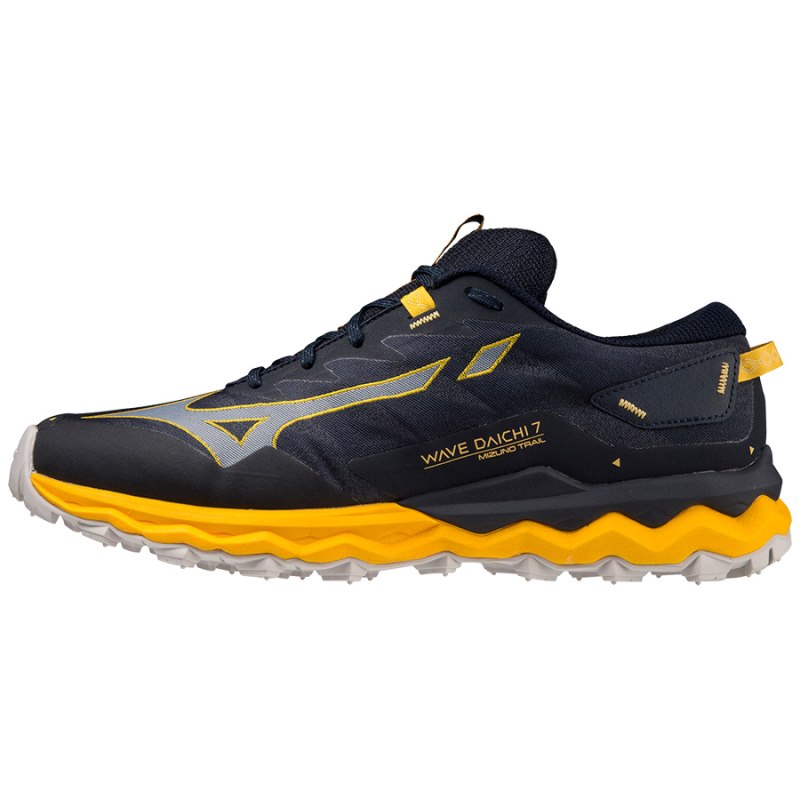 Mizuno WAVE Daichi 7 Donkerblauw Geel | NPHJ5862