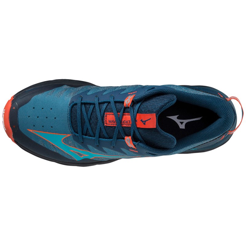 Mizuno WAVE Daichi 7 Turquoise Rood | HOCI4515