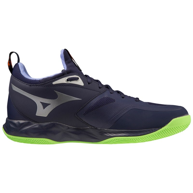 Mizuno WAVE Dimension Donkerblauw Groen Paars | GQGY0048