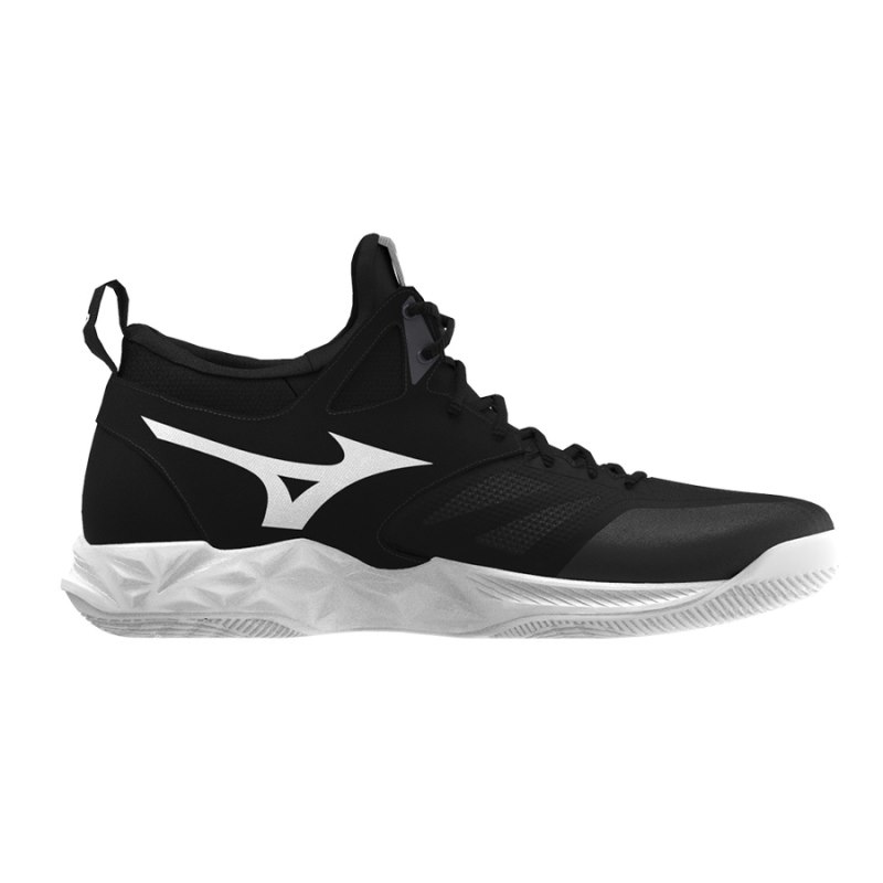 Mizuno WAVE Dimension Mid Zwart Wit | HROJ2684