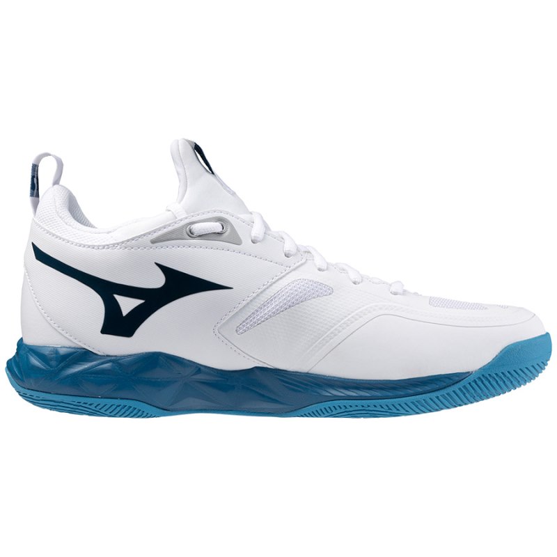 Mizuno WAVE Dimension Wit Blauw Zilver | VXIT4025