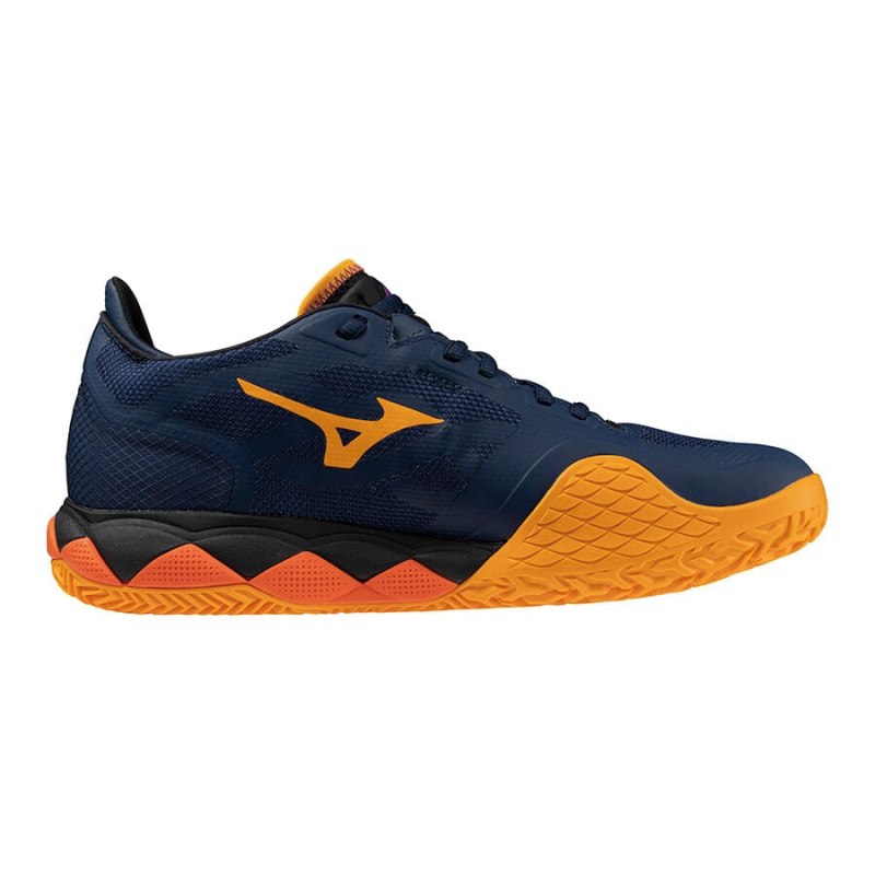 Mizuno WAVE Enforce Tour Padel Donkerblauw Wit Oranje | ITXE2385