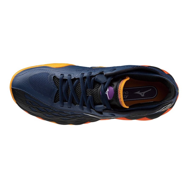 Mizuno WAVE Enforce Tour Padel Donkerblauw Wit Oranje | ITXE2385