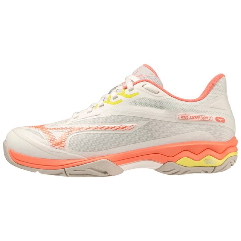 Mizuno WAVE Exceed Light 2 AC Wit Koraal Geel | MLVP7809