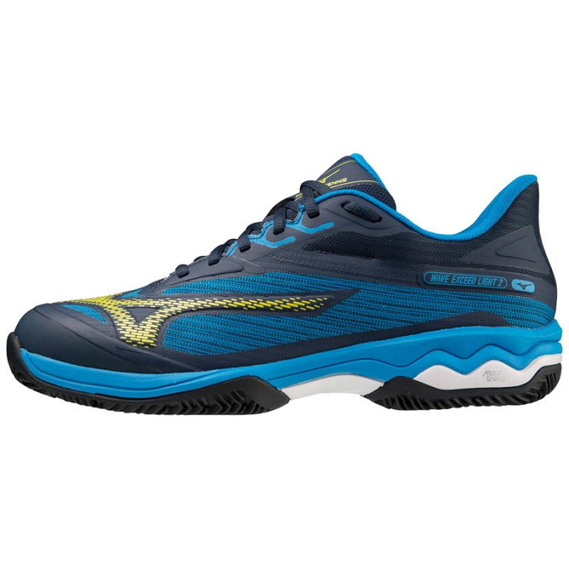 Mizuno WAVE Exceed Light 2 Donkerblauw Blauw Goud | SWEQ6116