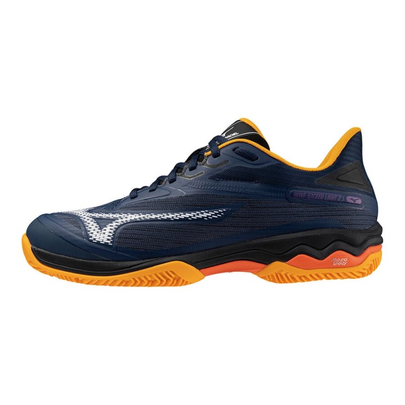 Mizuno WAVE Exceed Light 2 Padel Donkerblauw Wit Oranje | VWTZ9759