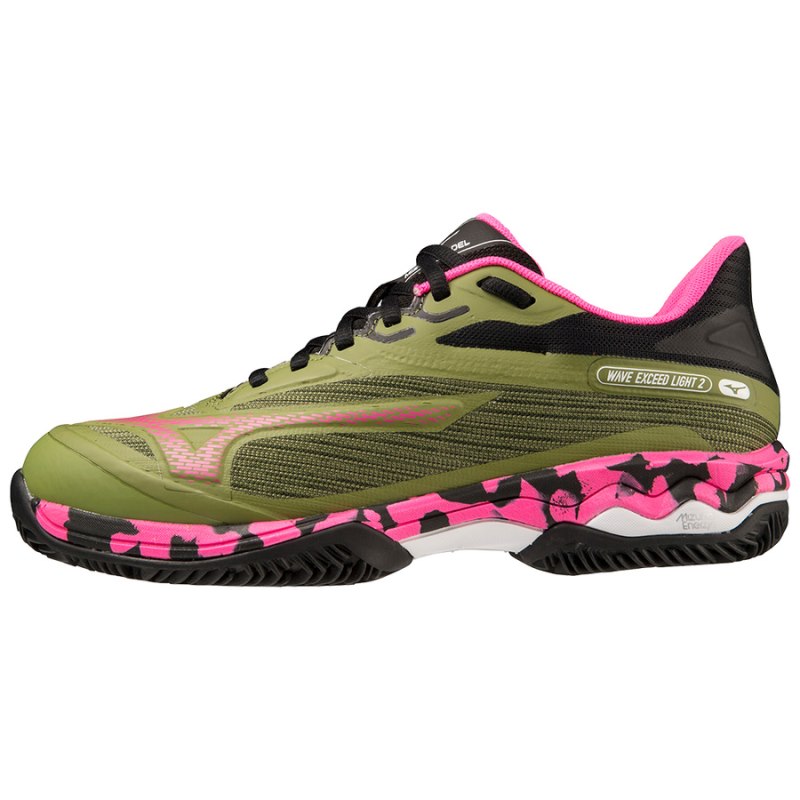 Mizuno WAVE Exceed Light 2 Padel Groen Roze Zwart | HGEU5859