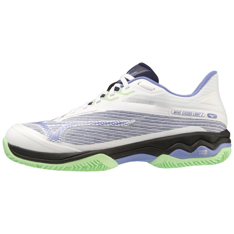 Mizuno WAVE Exceed Light 2 Padel Wit Paars Groen | WPIP9158