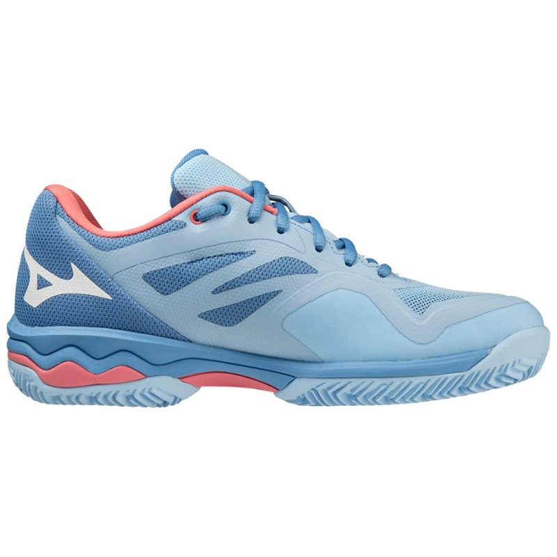 Mizuno WAVE Exceed Light CC Blauw Wit Roze | LSVN7921