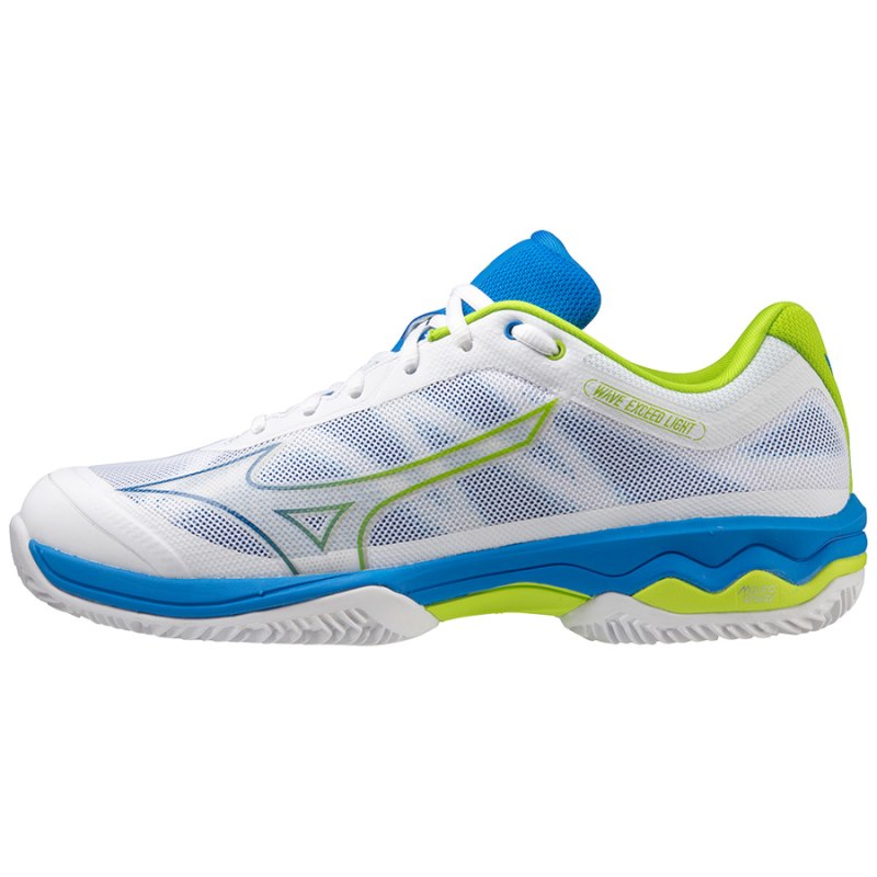 Mizuno WAVE Exceed Light Padel Wit Blauw Lichtgroen | XTJW3835