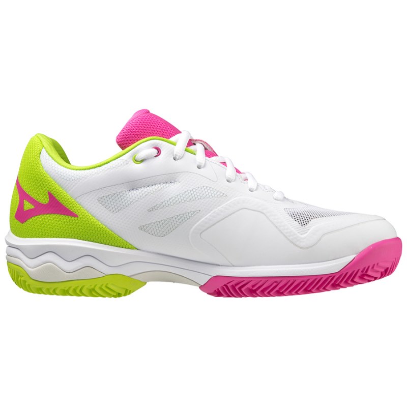 Mizuno WAVE Exceed Light Padel Wit Fuchsie Lichtgroen | LIZQ8098