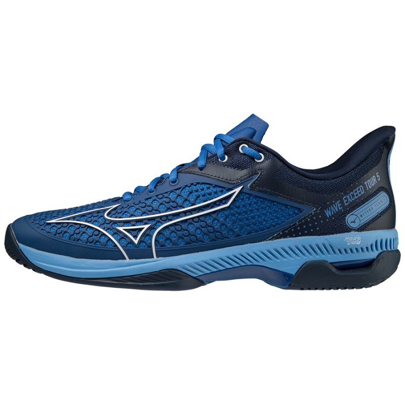 Mizuno WAVE Exceed Tour 5 AC Blauw Wit Zwart | GUMG0680