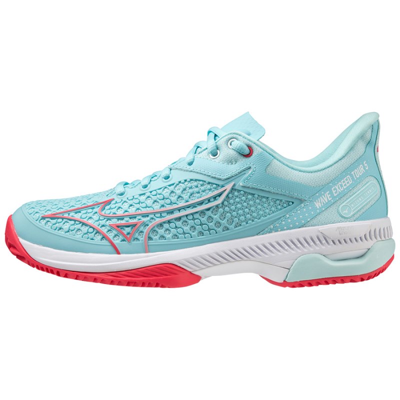 Mizuno WAVE Exceed Tour 5 CC Turquoise Koraal Wit | XJUY9322