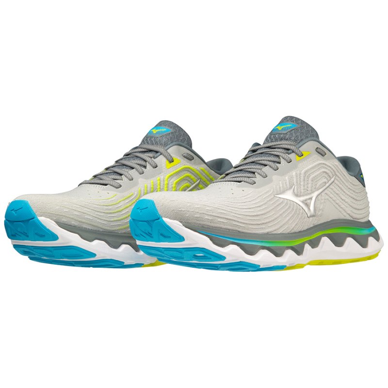 Mizuno WAVE Horizon 6 Blauw Zilver Geel | BDMY3931