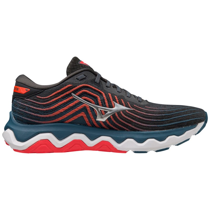 Mizuno WAVE Horizon 6 Zwart Turquoise Rood | HKBV2435