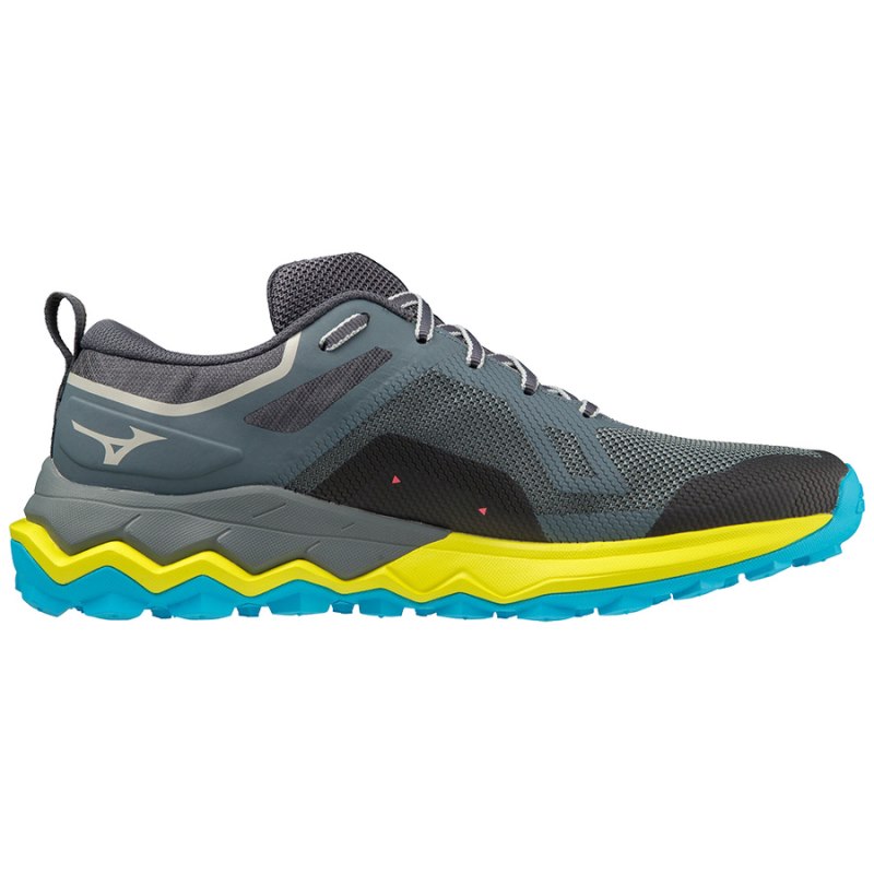 Mizuno WAVE Ibuki 4 Donkergrijs Geel Blauw | PNMR0273