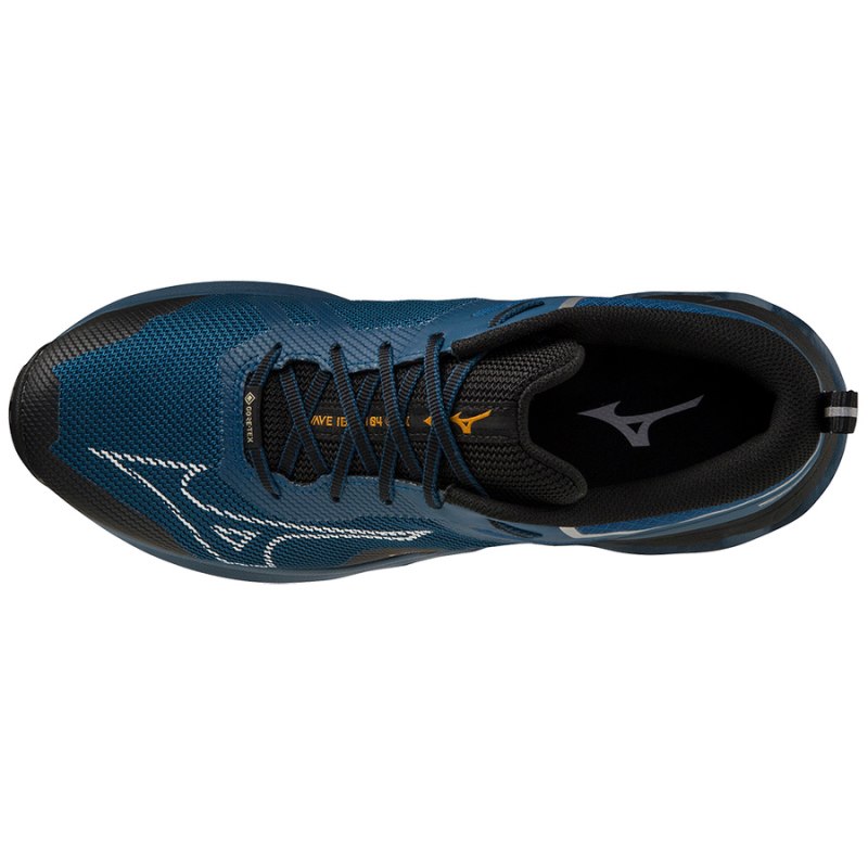 Mizuno WAVE Ibuki 4 GTX Donkerblauw Zwart Geel | UVUG9182