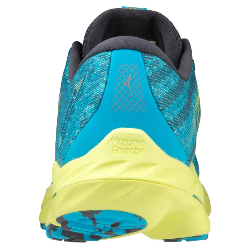 Mizuno WAVE Inspire 19 Blauw Geel | ZFLZ2140