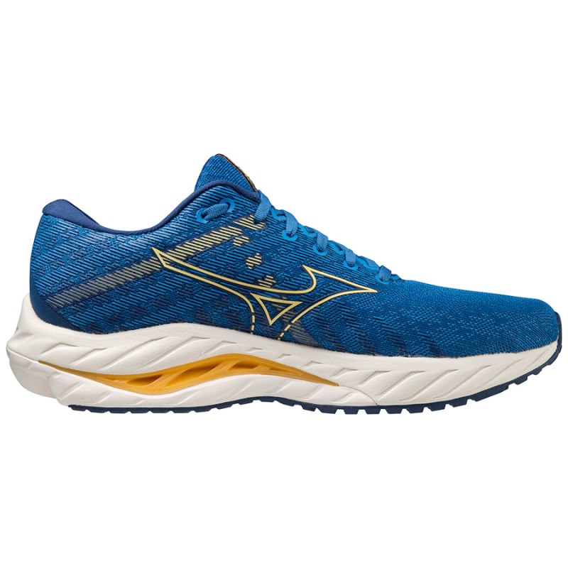 Mizuno WAVE Inspire 19 Blauw Goud | BQCS5206