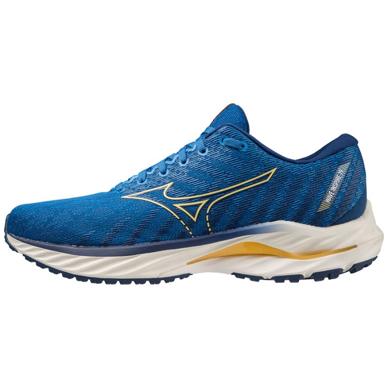 Mizuno WAVE Inspire 19 Blauw Goud | BQCS5206