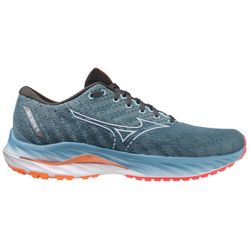 Mizuno WAVE Inspire 19 Groen Blauw Wit Lichtoranje | QTHN7606