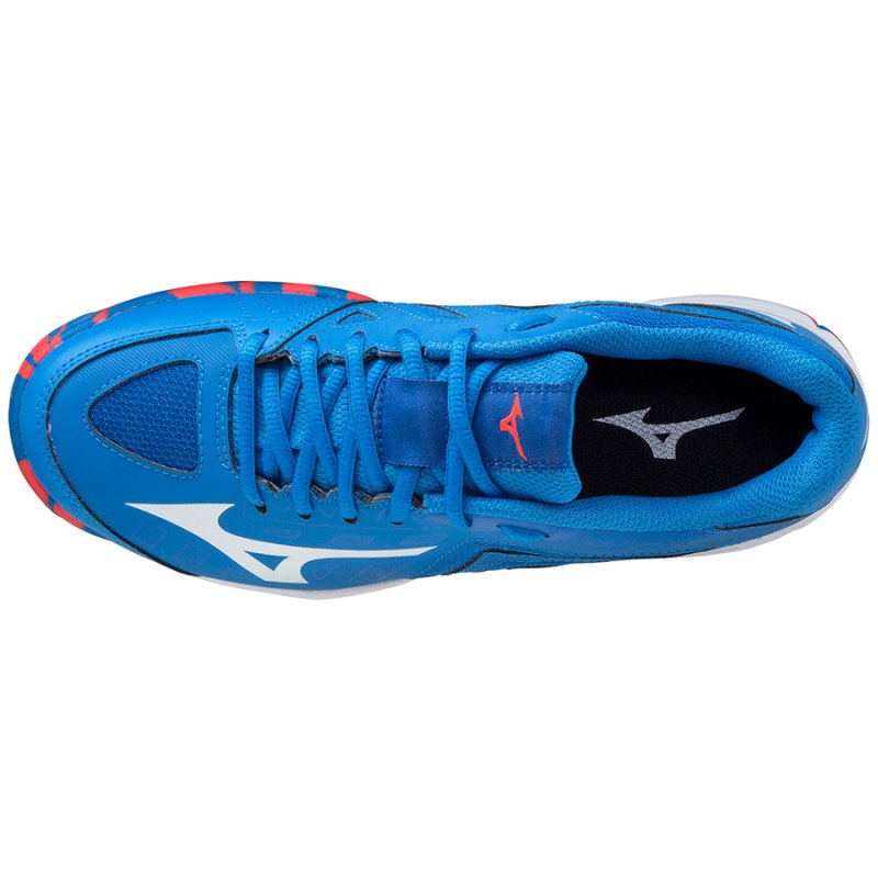 Mizuno WAVE LYNX Junior Donkerblauw Zilver Blauw | FLWF1588