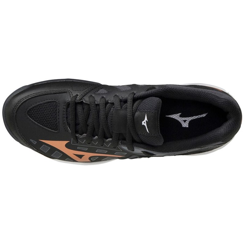 Mizuno WAVE LYNX Junior Zwart Oranje Wit | QSSK7287