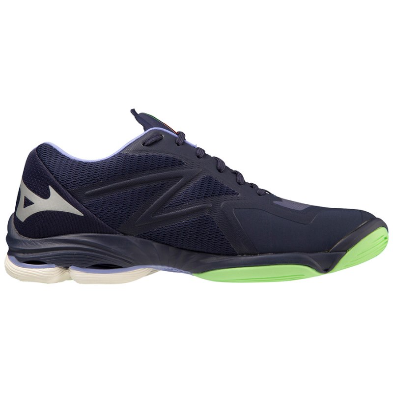 Mizuno WAVE Lightning Z7 Donkerblauw Groen Paars | EQBP7163