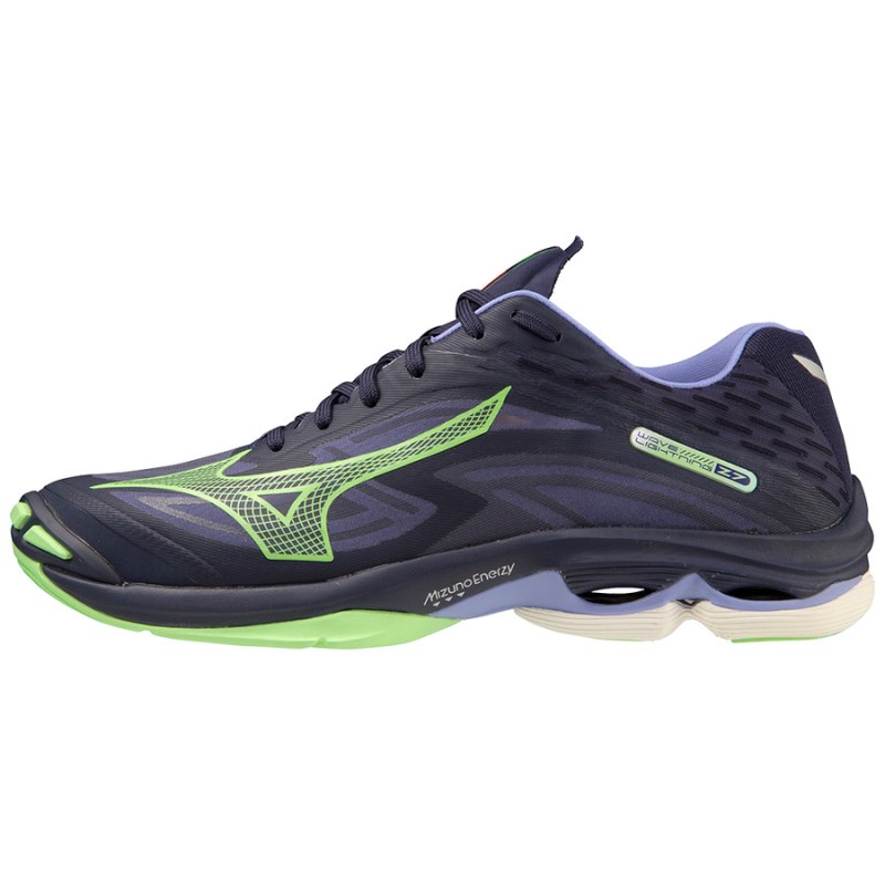 Mizuno WAVE Lightning Z7 Donkerblauw Groen Paars | EQBP7163