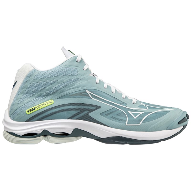 Mizuno WAVE Lightning Z7 Mid Grijs Blauw Wit Lichtgroen | EJNS7810