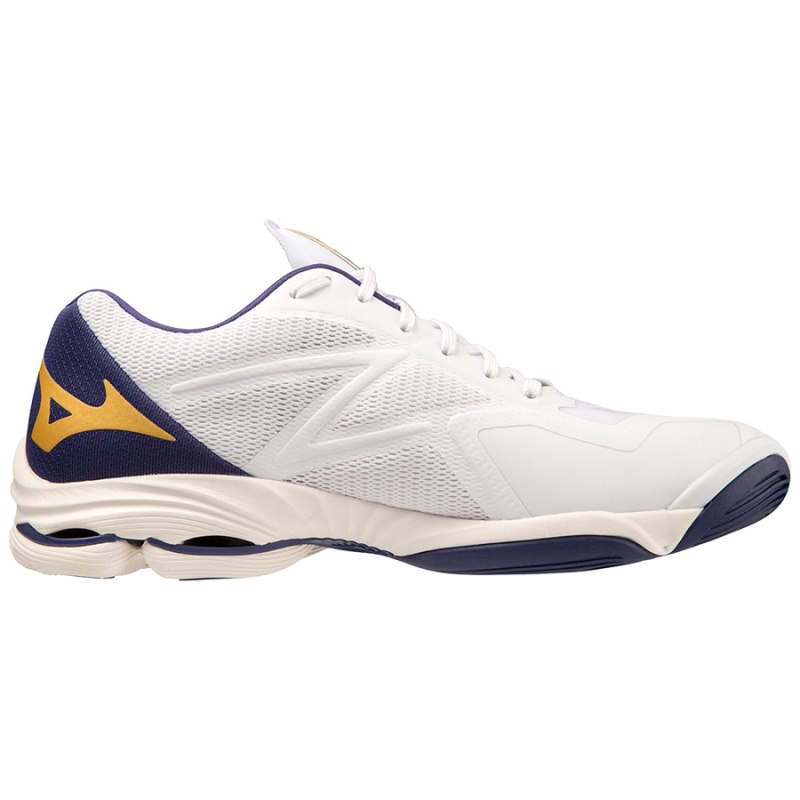 Mizuno WAVE Lightning Z7 Wit Blauw Goud | UJUY2290