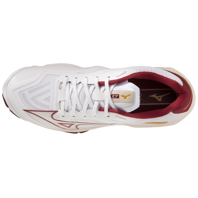 Mizuno WAVE Lightning Z7 Wit Bordeaux Goud | GINK1542