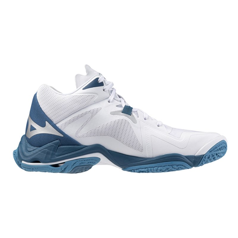 Mizuno WAVE Lightning Z8 Mid Wit Blauw Zilver | LEOA7048