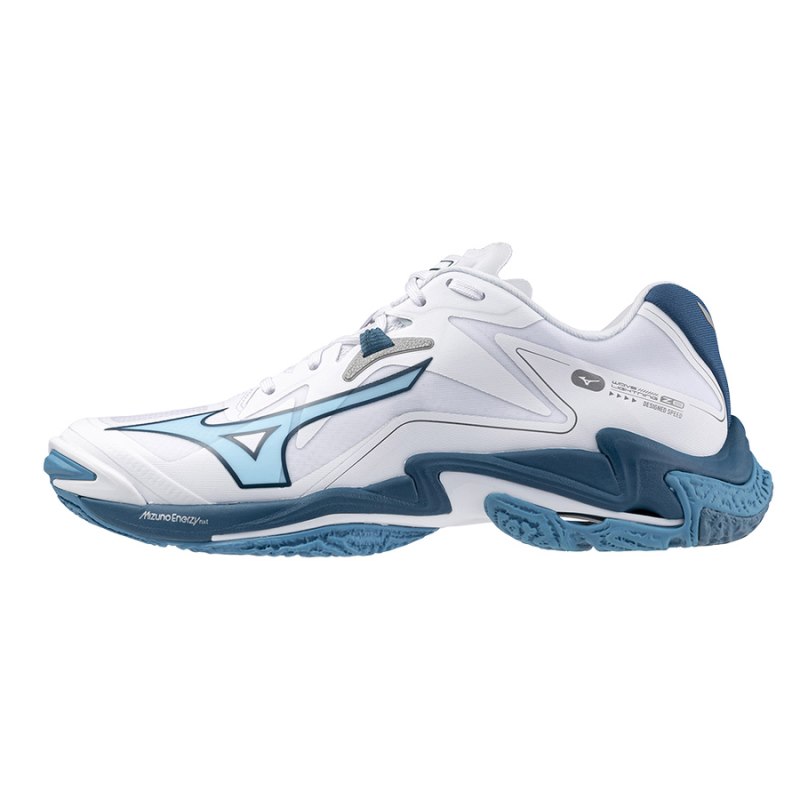 Mizuno WAVE Lightning Z8 Wit Blauw Zilver | YNBA0582