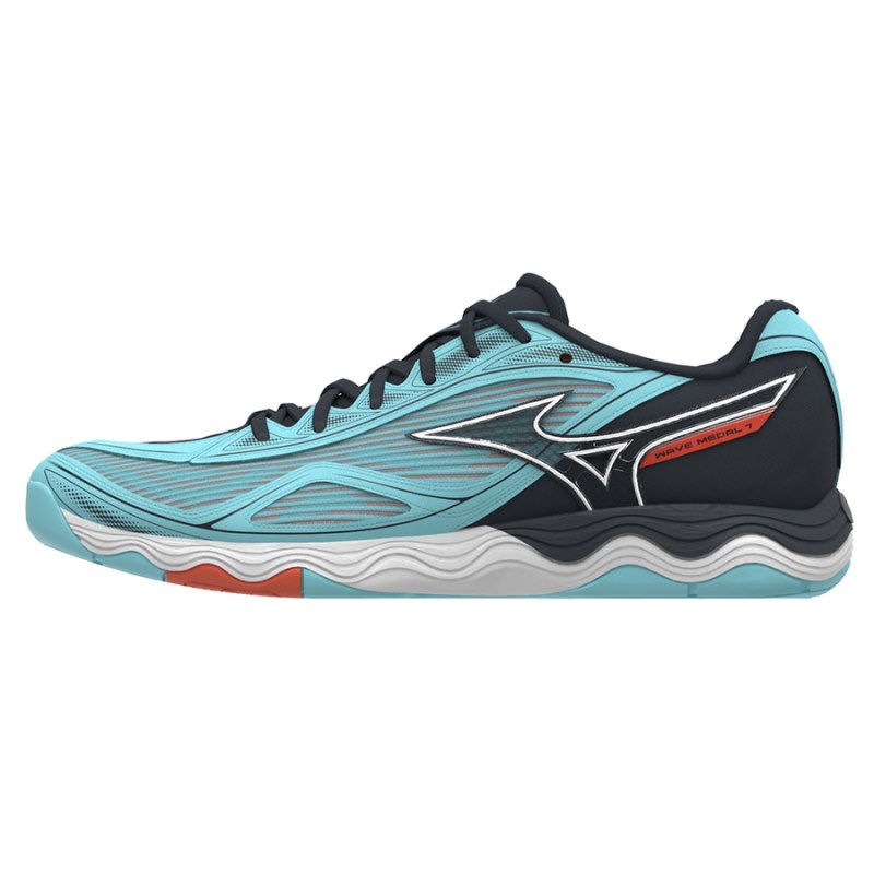 Mizuno WAVE Medal 7 Turquoise Donkerblauw Rood | FAXT5011