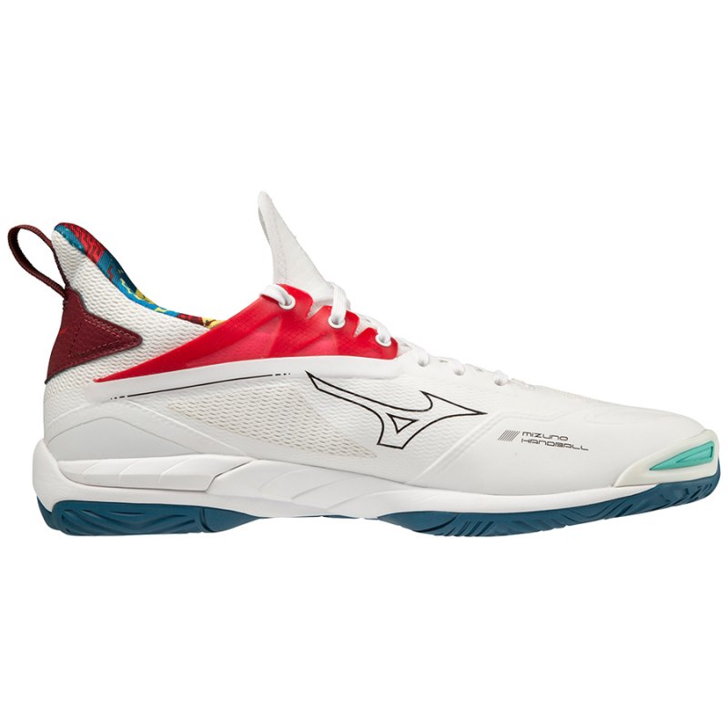 Mizuno WAVE Mirage 4 Wit Rood Blauw | CIUH4040