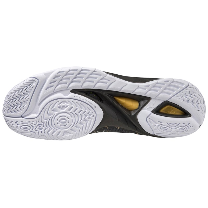 Mizuno WAVE Mirage 4 Zwart Wit Goud | BBMB5079