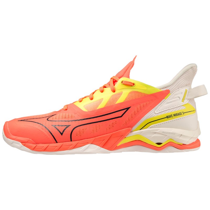 Mizuno WAVE Mirage 5 Rood Zwart Geel | QDMD1985