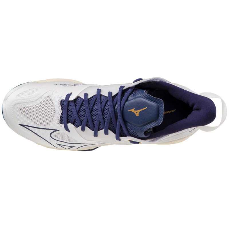 Mizuno WAVE Mirage 5 Wit Blauw Goud | IUHE0297