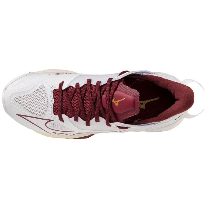 Mizuno WAVE Mirage 5 Wit Bordeaux Goud | MHWF7609