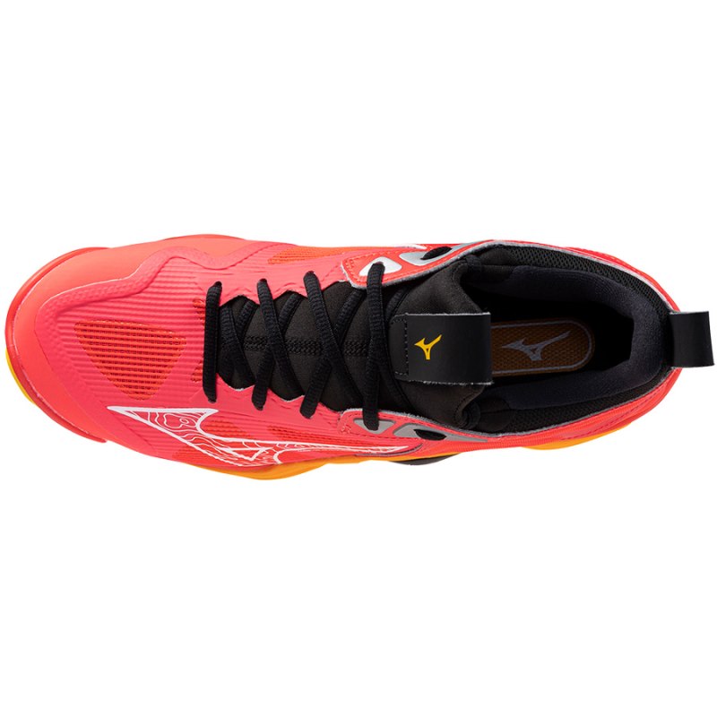 Mizuno WAVE Momentum 3 Rood Wit Oranje | QOJV3990