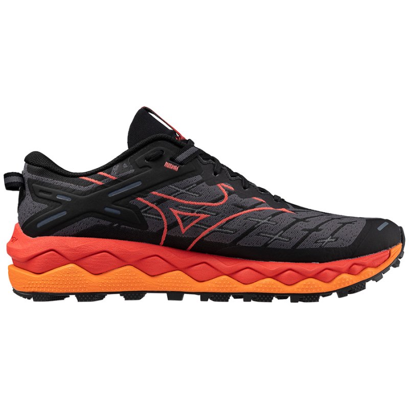 Mizuno WAVE Mujin 10 Zwart Rood Oranje | RRAV3852