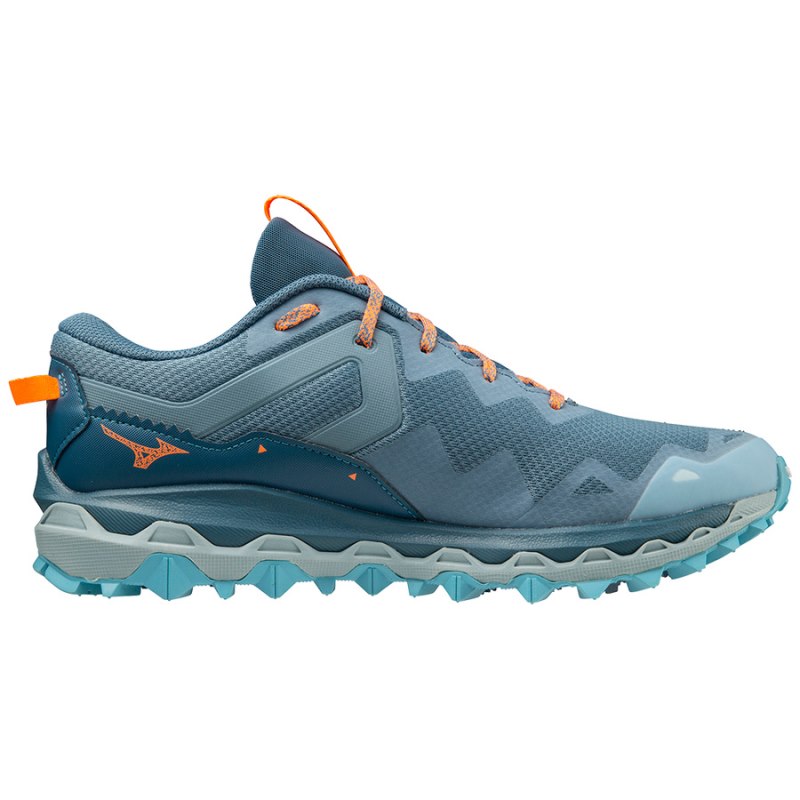 Mizuno WAVE Mujin 9 Groen Blauw Blauw Lichtoranje | GATU6008