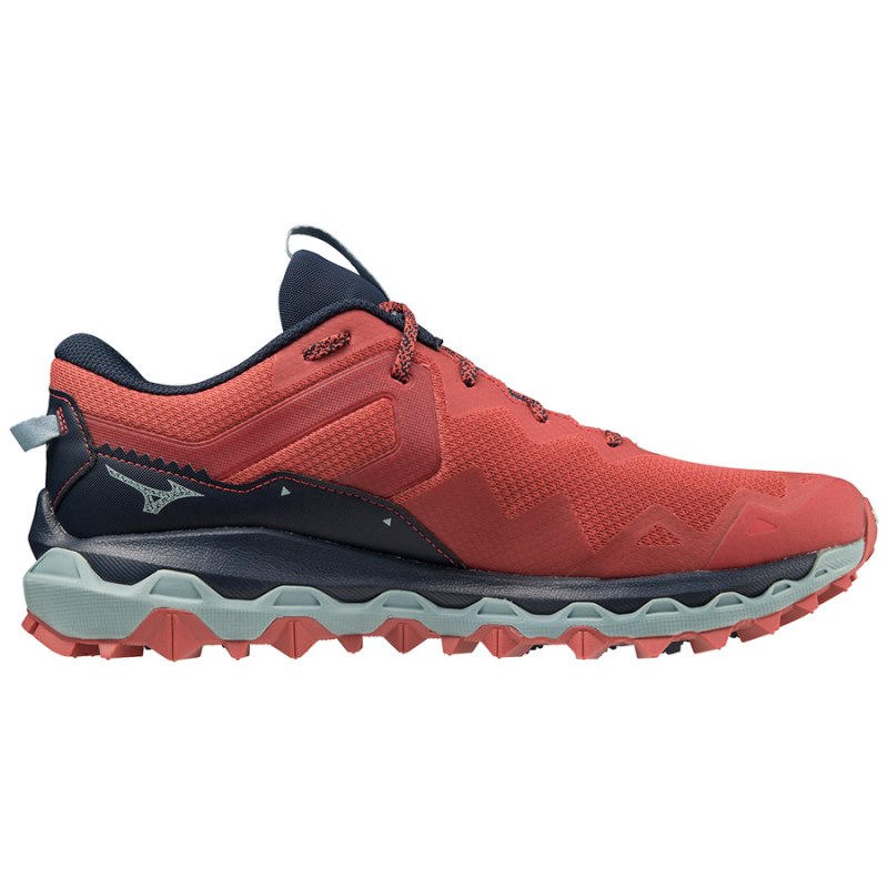 Mizuno WAVE Mujin 9 Rood Donkerblauw Lichtturquoise | FIIX5499