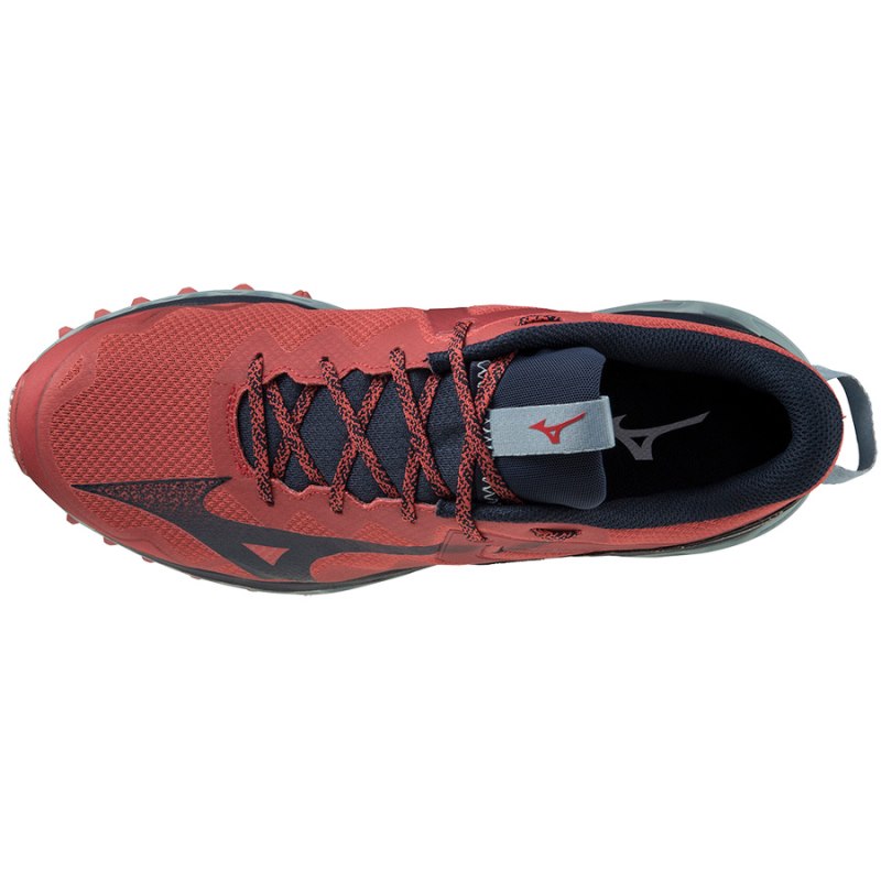 Mizuno WAVE Mujin 9 Rood Donkerblauw Lichtturquoise | FIIX5499