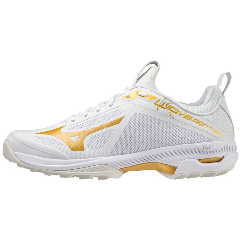 Mizuno WAVE Panthera Wit Goud | BWKF5701