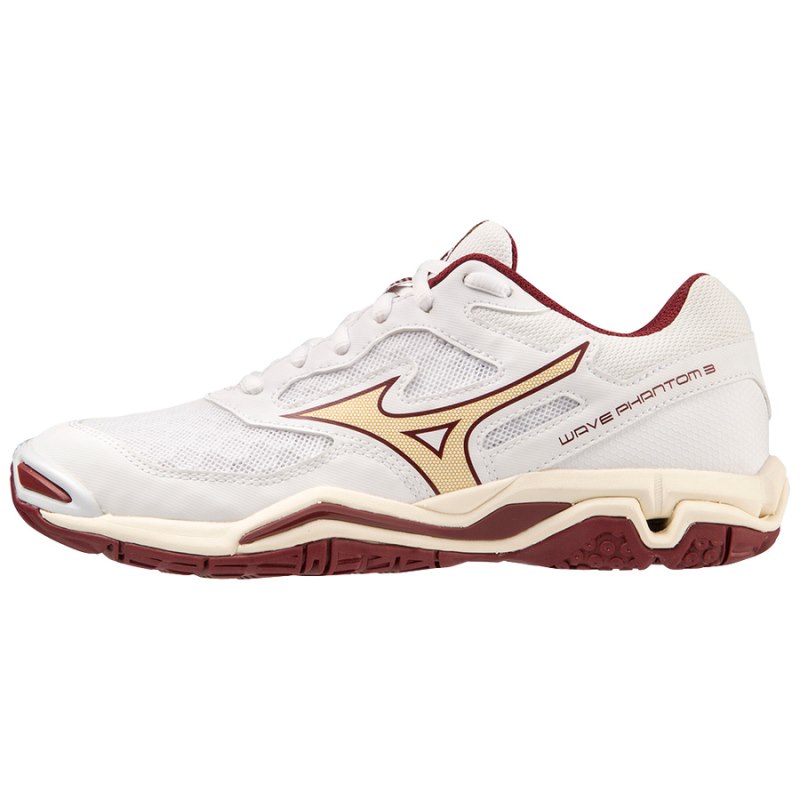 Mizuno WAVE Phantom 3 Wit Bordeaux Goud | AYMP9788