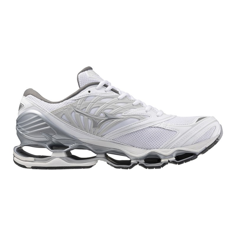 Mizuno WAVE Prophecy LS Wit Zilver | IPWB8411