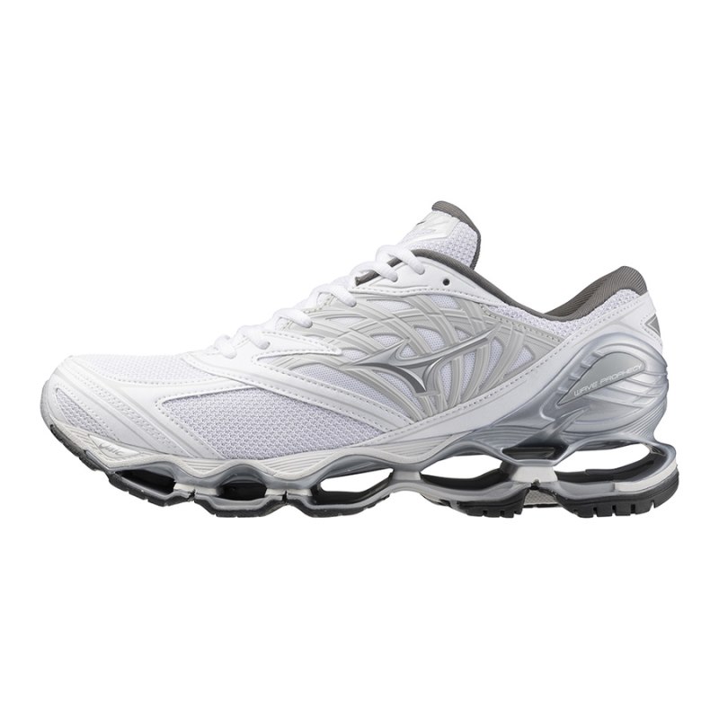 Mizuno WAVE Prophecy LS Wit Zilver | IPWB8411